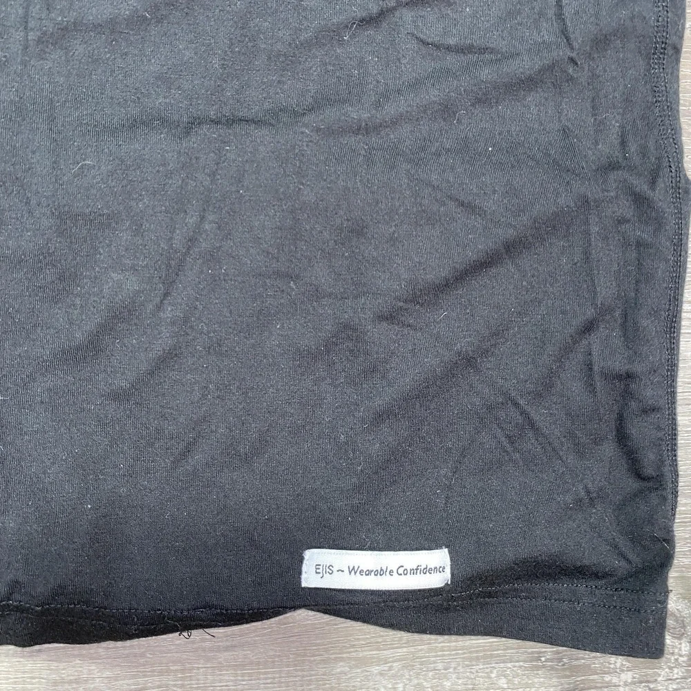 EJIS Shirt Mens‎ XL Black Crew Neck Sweat Proof Undershirt Lenzing Modal Silver